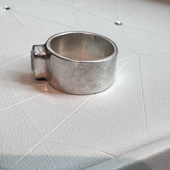 💎Stunning Vintage .925 Sterling Silver Ring with Clear Square Pave Crystal 💎 - Picture 8 of 16